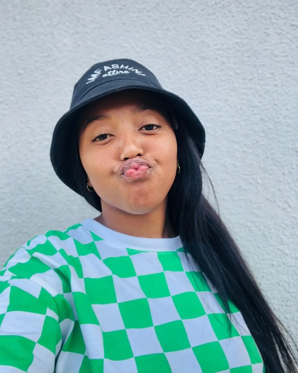 Imfashini Attire Ladies Black Bucket Hats